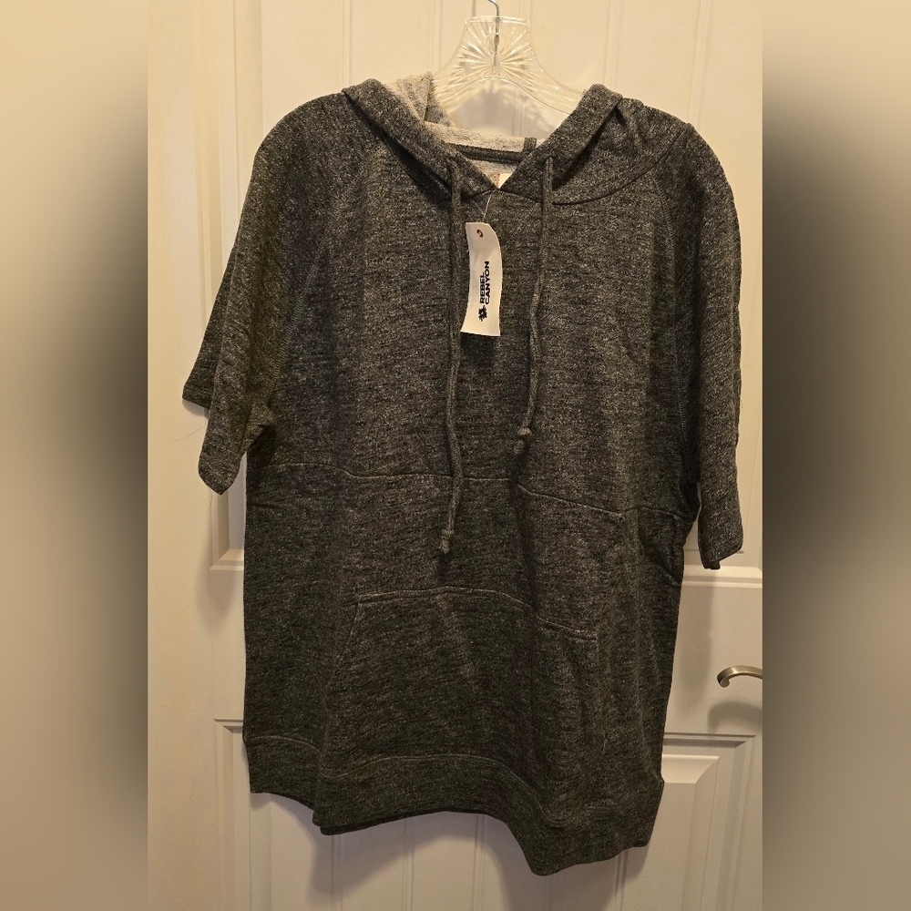 Rebel Canyon Short Sleeve Hoodie Mens Large - Picture 3 of 6